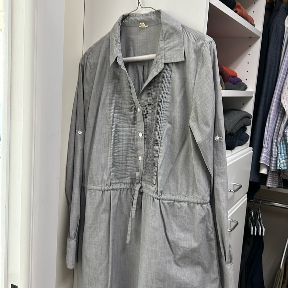 Gray shirt dress. J crew small.